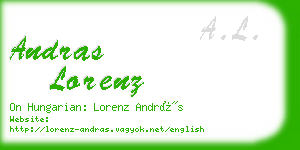 andras lorenz business card